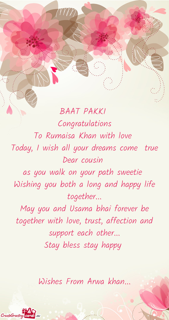 To Rumaisa Khan with love