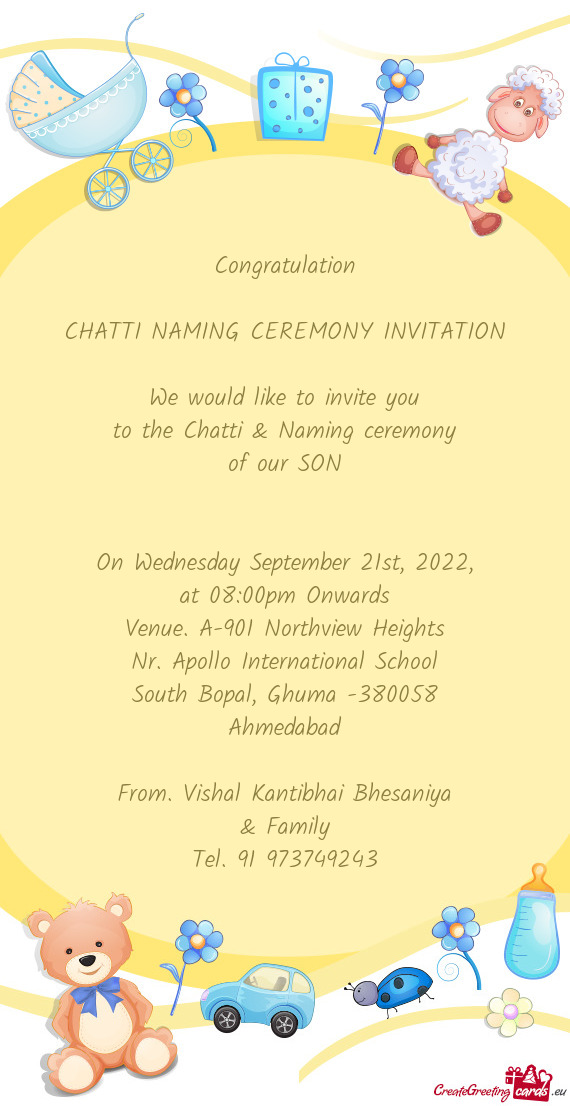 To the Chatti & Naming ceremony