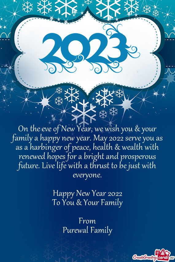 To You & Your Family