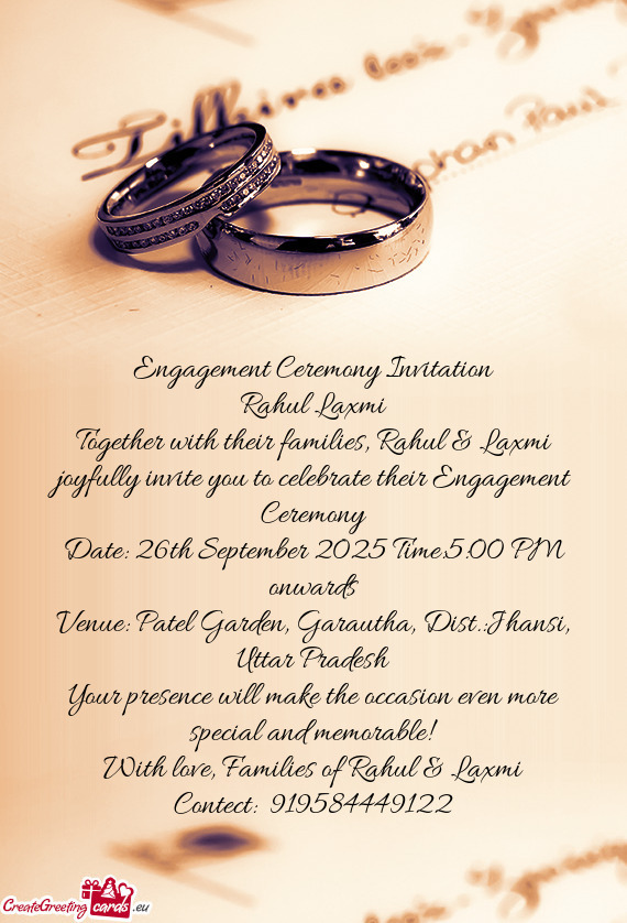 Together with their families, Rahul & Laxmi