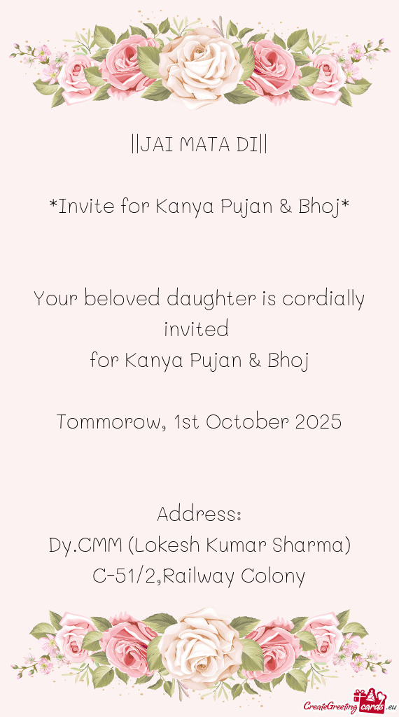 Tommorow, 1st October 2025