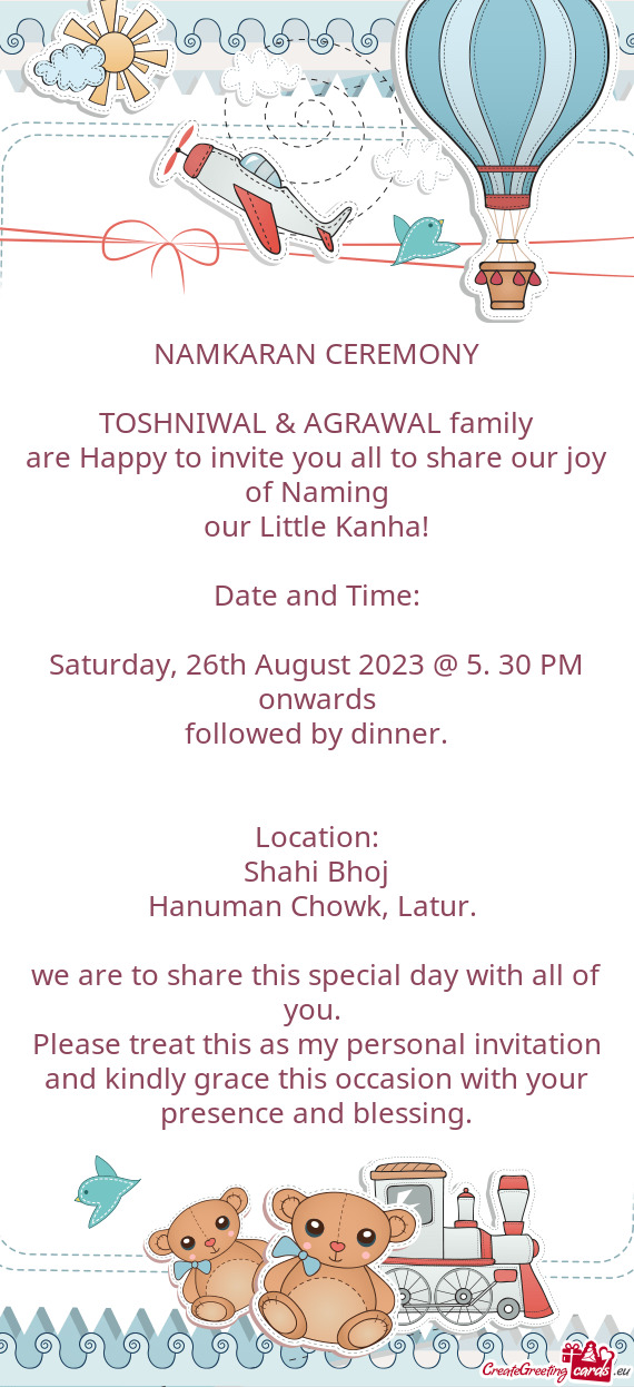 TOSHNIWAL & AGRAWAL family