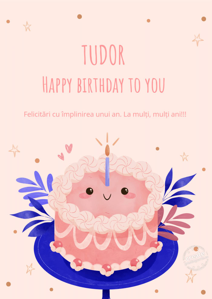 TUDOR Happy birthday to you Felicitări cu împlinirea unui an. La mulți, mulți ani