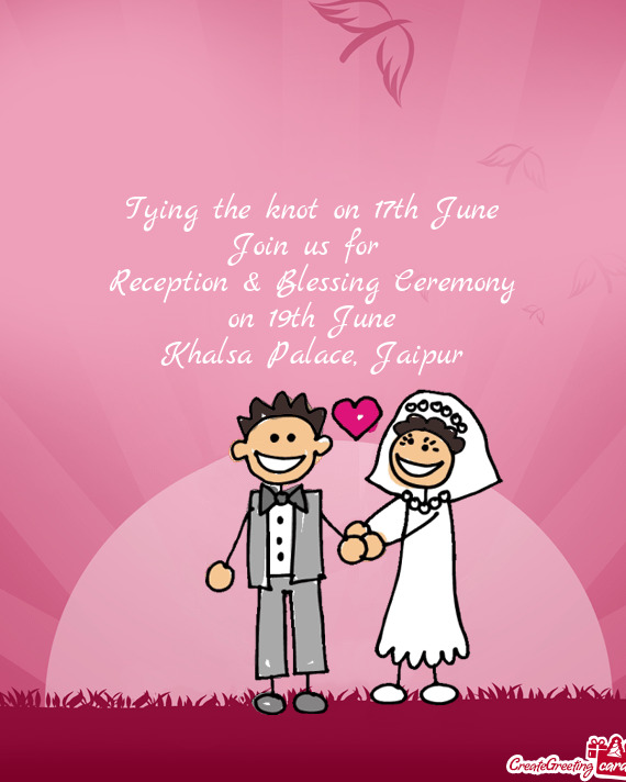 Tying the knot on 17th June
