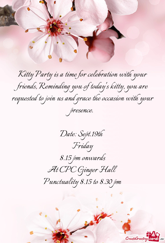 Uested to join us and grace the occasion with your presence