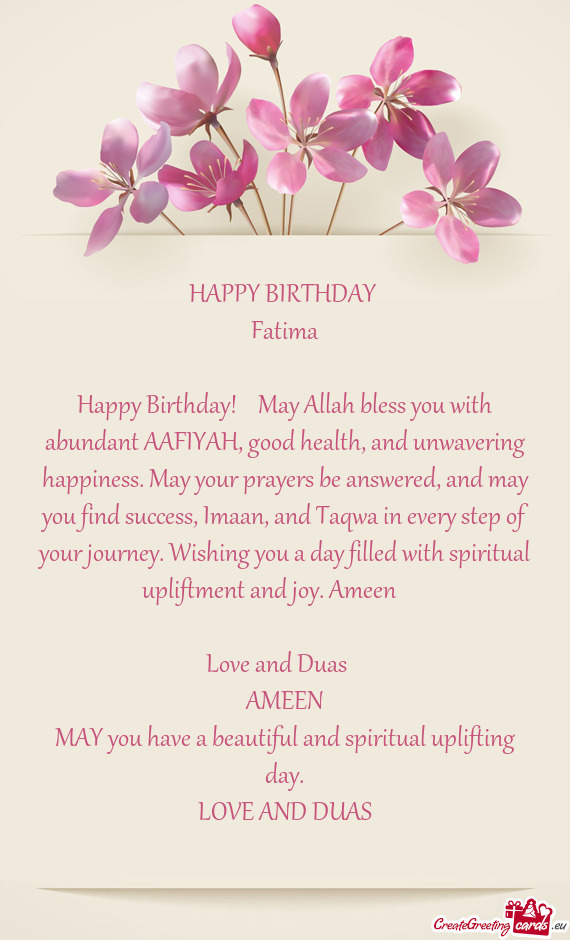 Urney. Wishing you a day filled with spiritual upliftment and joy. Ameen ❤️
