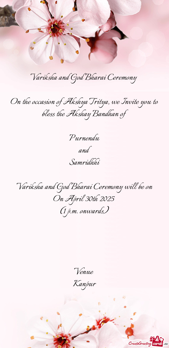 Variksha and God Bharai Ceremony