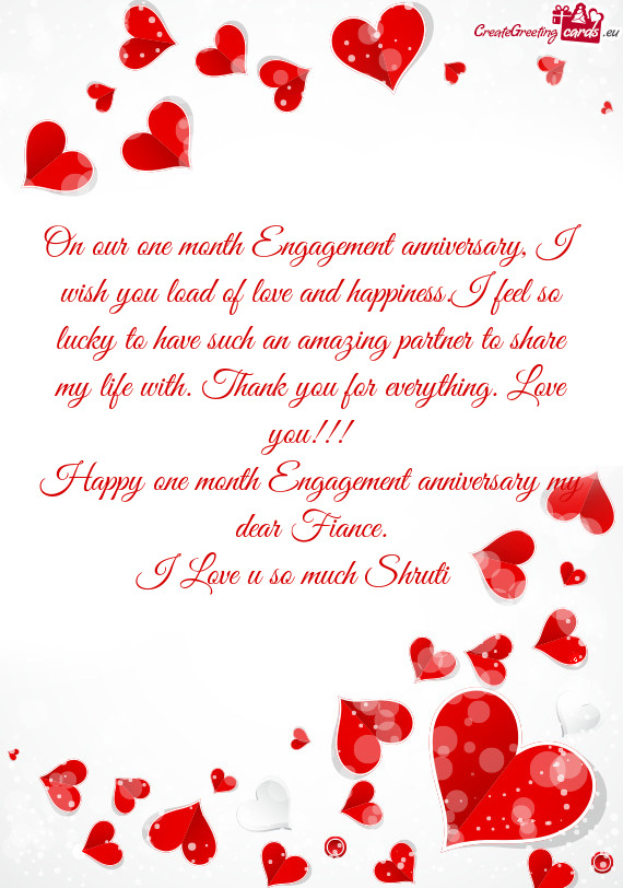 Ve such an amazing partner to share my life with. Thank you for everything. Love you