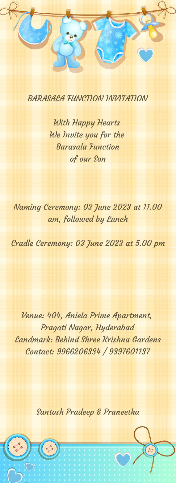 Venue: 404, Aniela Prime Apartment