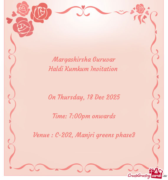Venue : C-202, Manjri greens phase3