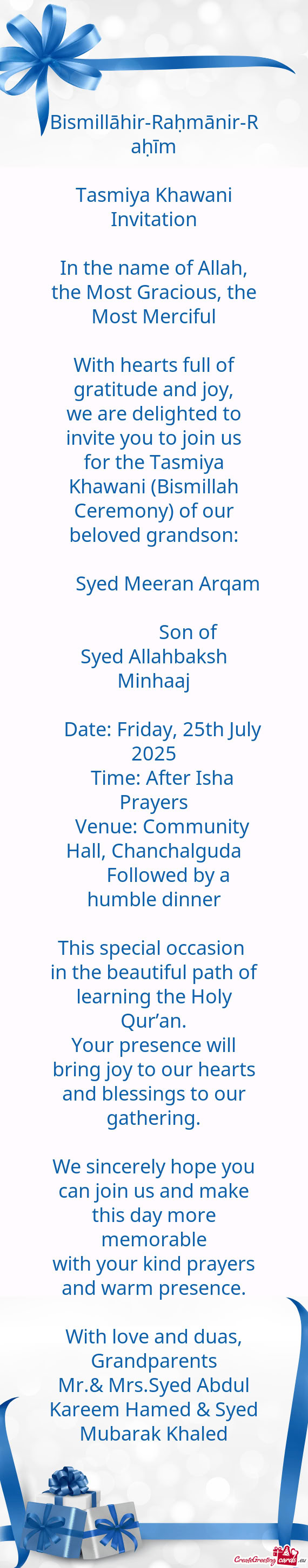 📍 Venue: Community Hall, Chanchalguda