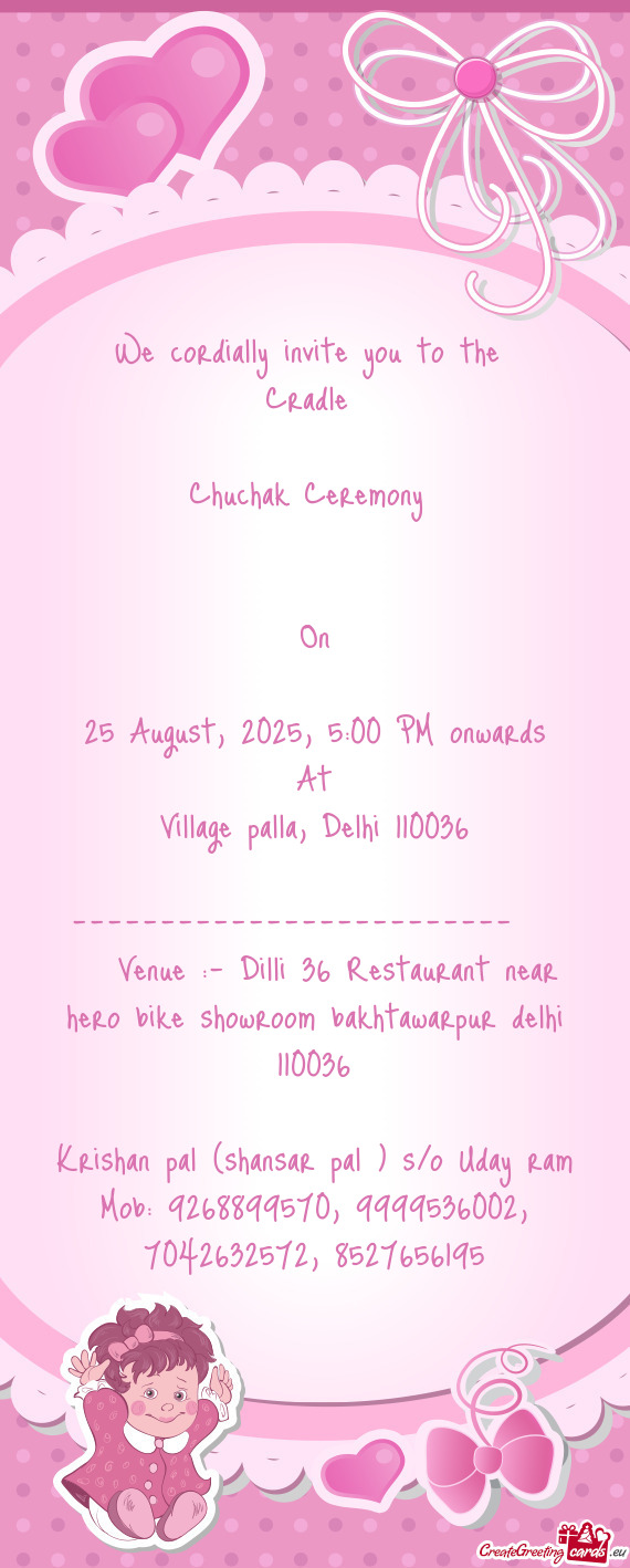 Venue :- Dilli 36 Restaurant near hero bike showroom bakhtawarpu