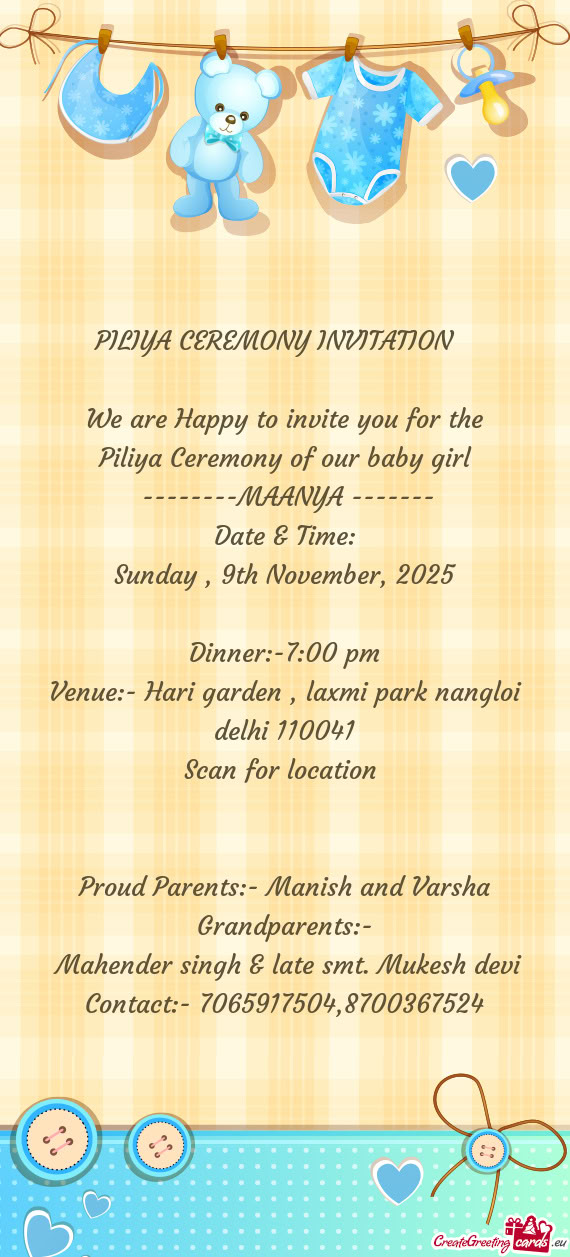 Venue:- Hari garden , laxmi park nangloi delhi 110041