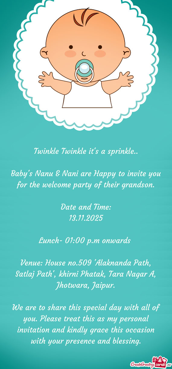 Venue: House no.509 