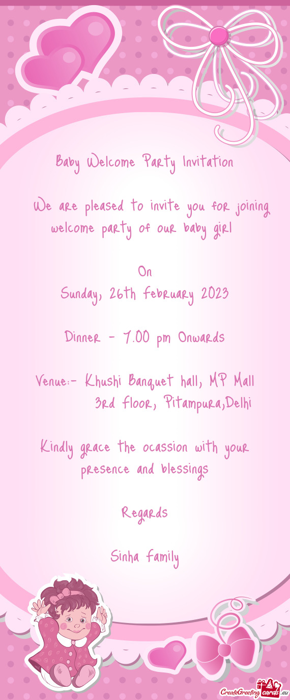 Venue:- Khushi Banquet hall, MP Mall
