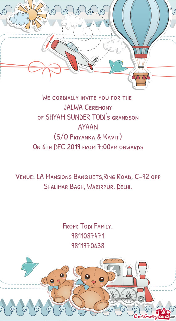 Venue: LA Mansions Banquets,Ring Road, C-92 opp Shalimar Bagh, Wazirpur, Delhi