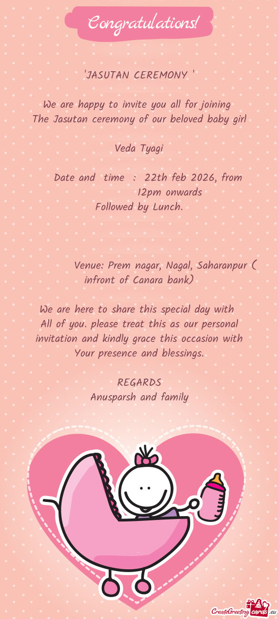 Venue: Prem nagar, Nagal, Saharanpur ( infront of Canara bank)