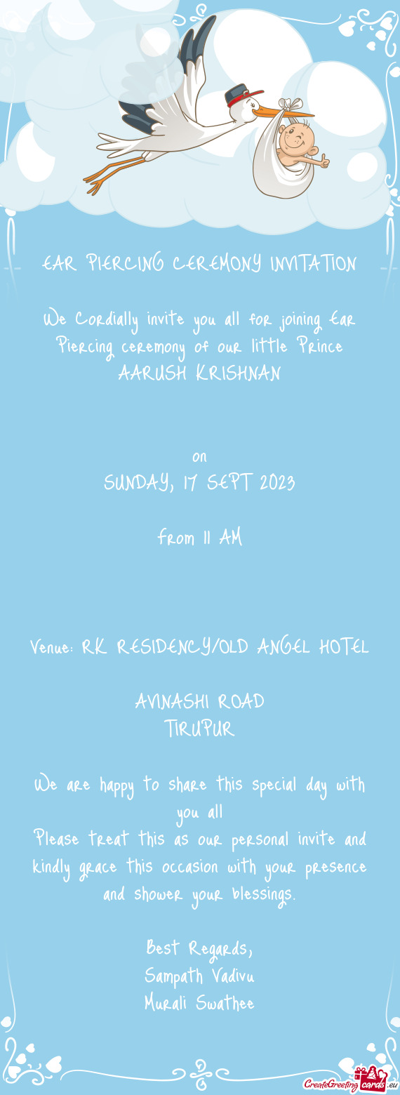 Venue: RK RESIDENCY/OLD ANGEL HOTEL
