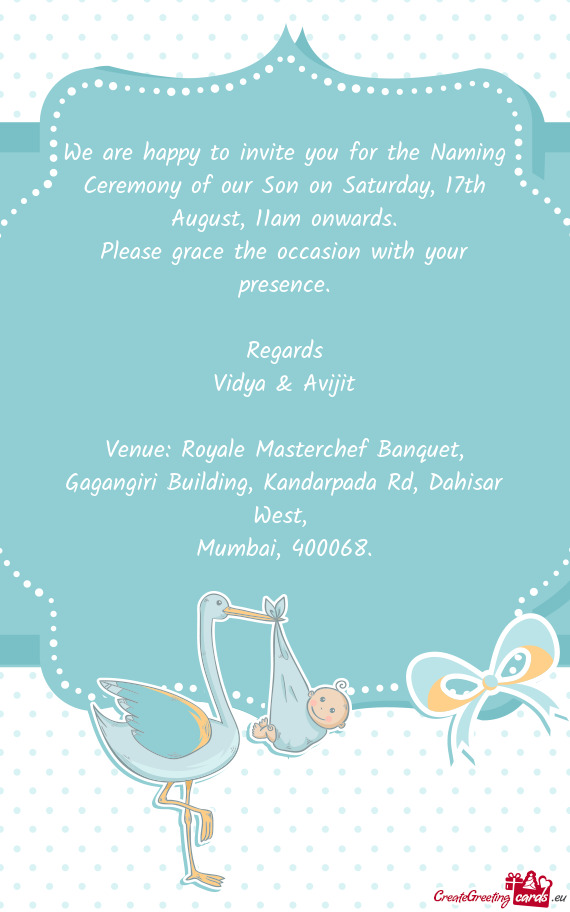 Venue: Royale Masterchef Banquet, Gagangiri Building, Kandarpada Rd, Dahisar West