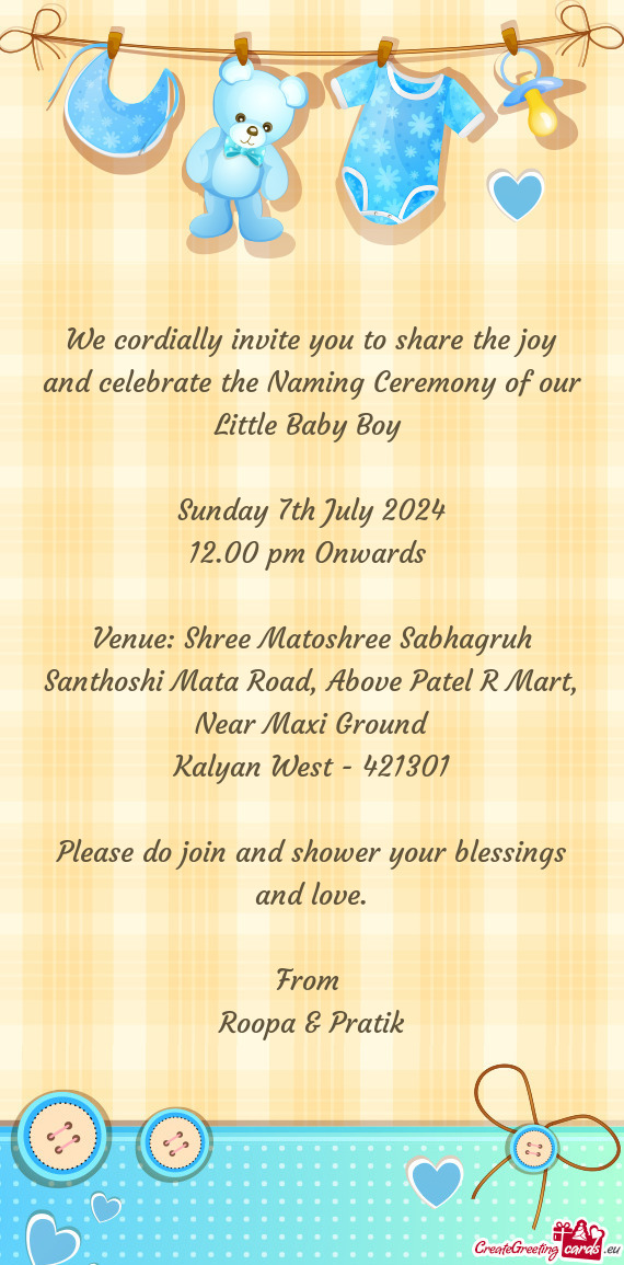 Venue: Shree Matoshree Sabhagruh