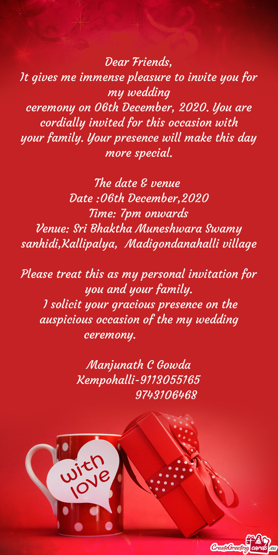 Venue: Sri Bhaktha Muneshwara Swamy sanhidi,Kallipalya, Madigondanahalli village