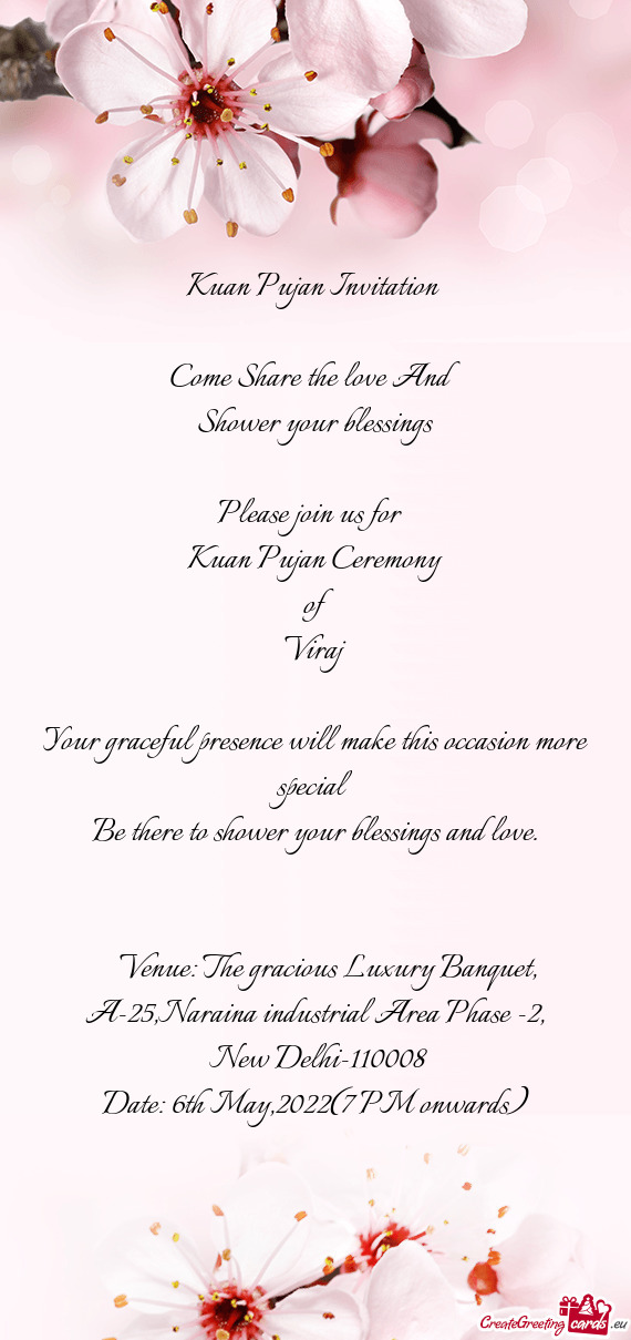 Venue: The gracious Luxury Banquet