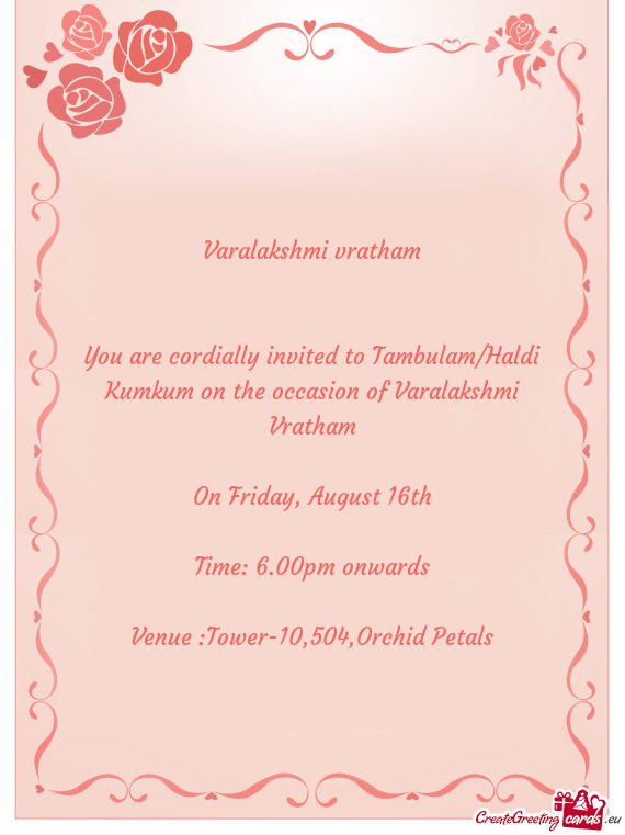 Venue :Tower-10,504,Orchid Petals