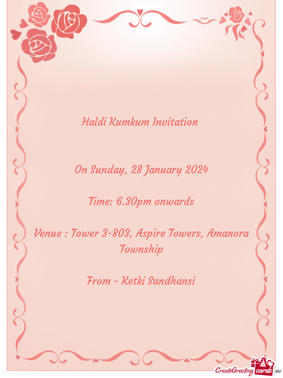 Venue : Tower 3-803, Aspire Towers, Amanora Township