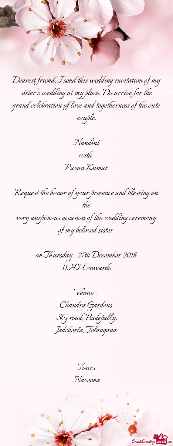Very auspicious occasion of the wedding ceremony