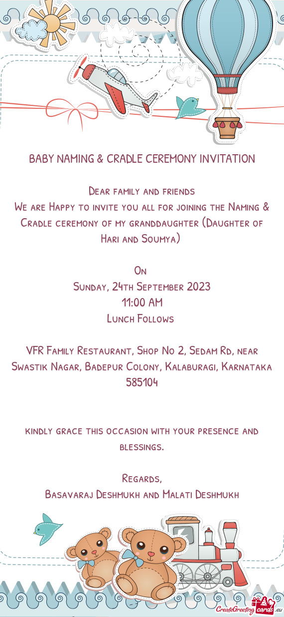 VFR Family Restaurant, Shop No 2, Sedam Rd, near Swastik Nagar, Badepur Colony, Kalaburagi, Karnatak