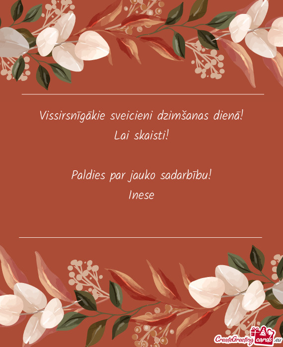 Vissirsnīgākie sveicieni dzimšanas dienā