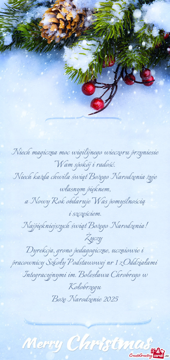 Wam spokój i radość