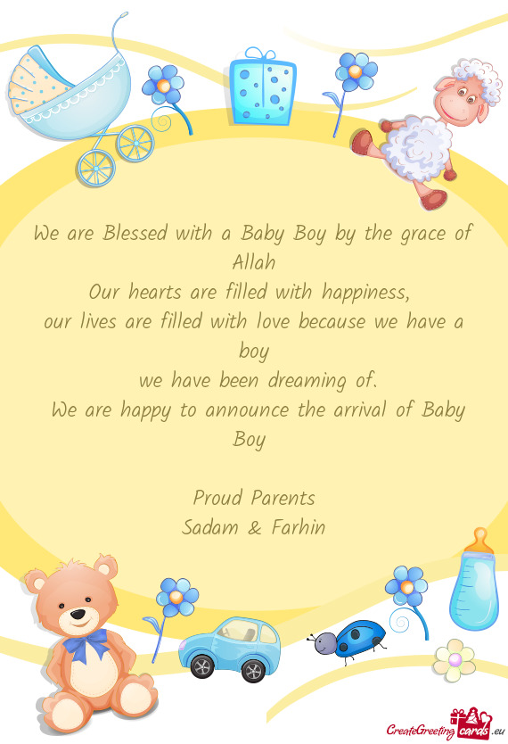 We are Blessed with a Baby Boy by the grace of Allah