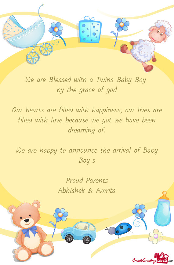 We are Blessed with a Twins Baby Boy