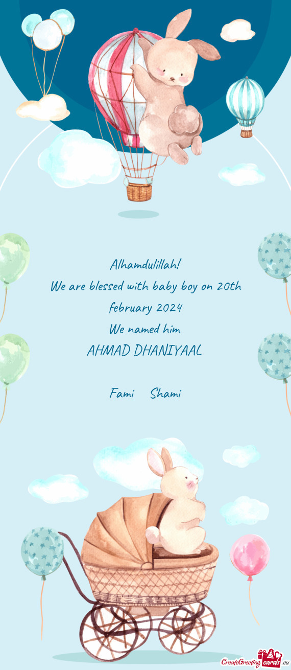 We are blessed with baby boy on 20th february 2024
