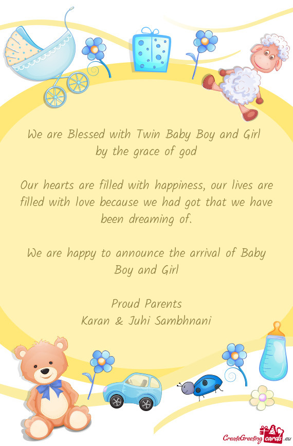 We are Blessed with Twin Baby Boy and Girl