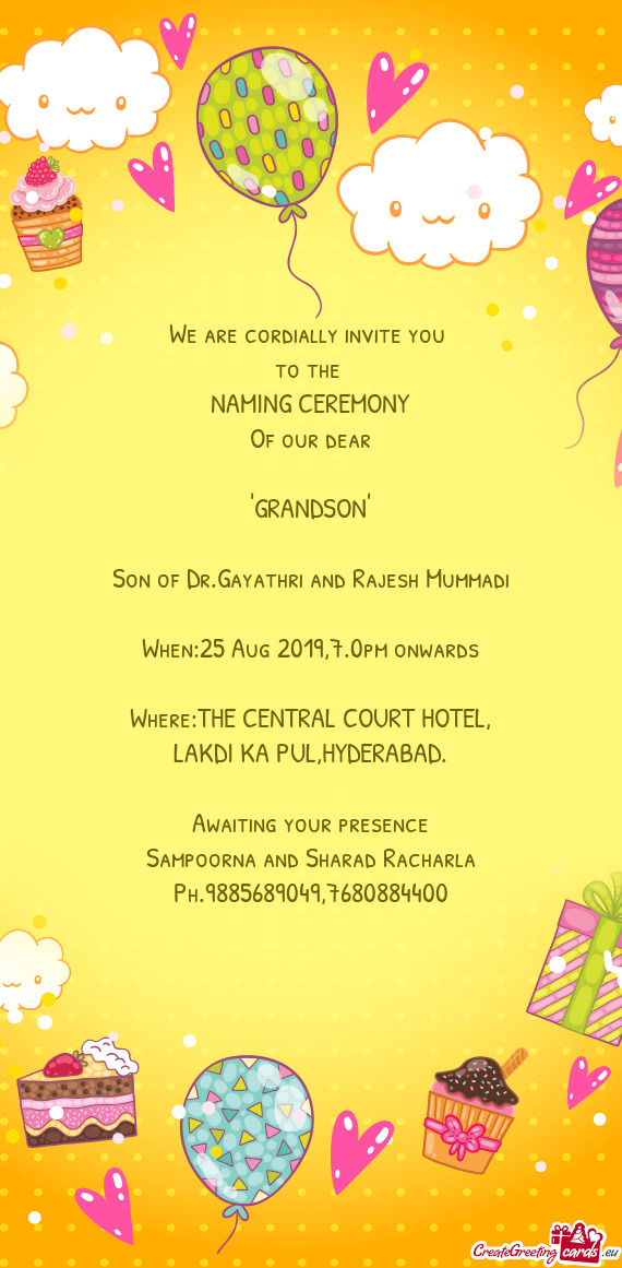 We are cordially invite you