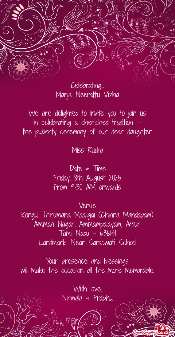 We are delighted to invite you to join us