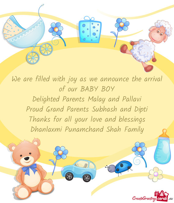 We are filled with joy as we announce the arrival of our BABY BOY