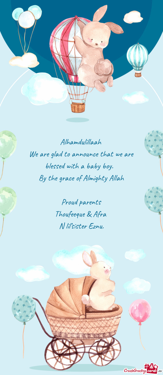 We are glad to announce that we are blessed with a baby boy.🩵