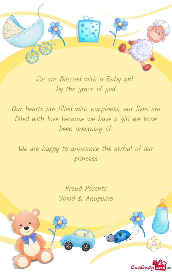 We are happy to announce the arrival of our princess