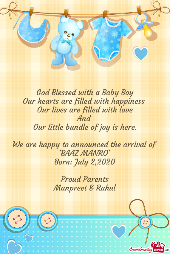 We are happy to announced the arrival of
