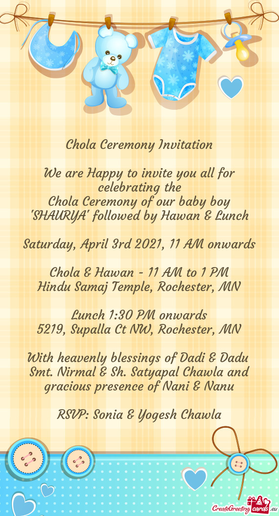 We are Happy to invite you all for celebrating the