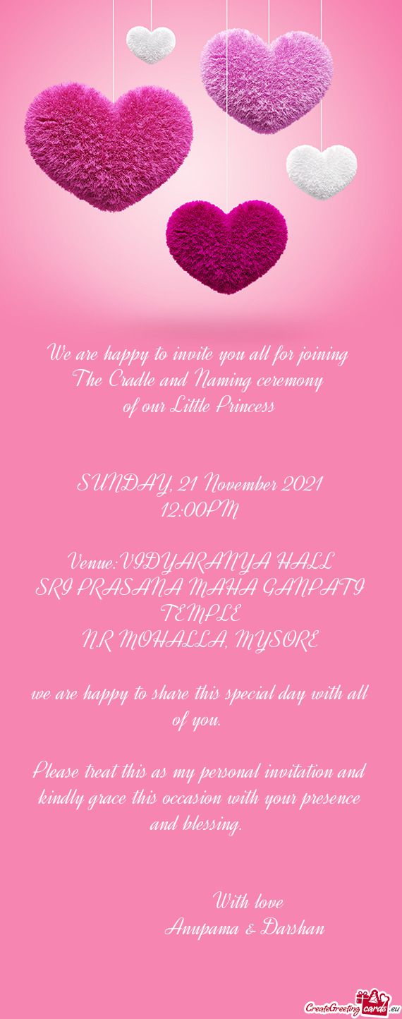 We are happy to invite you all for joining   The Cradle