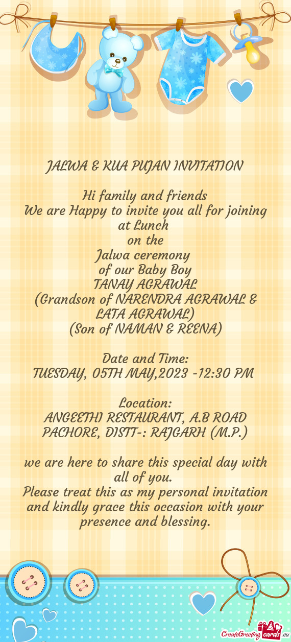 We are Happy to invite you all for joining at Lunch