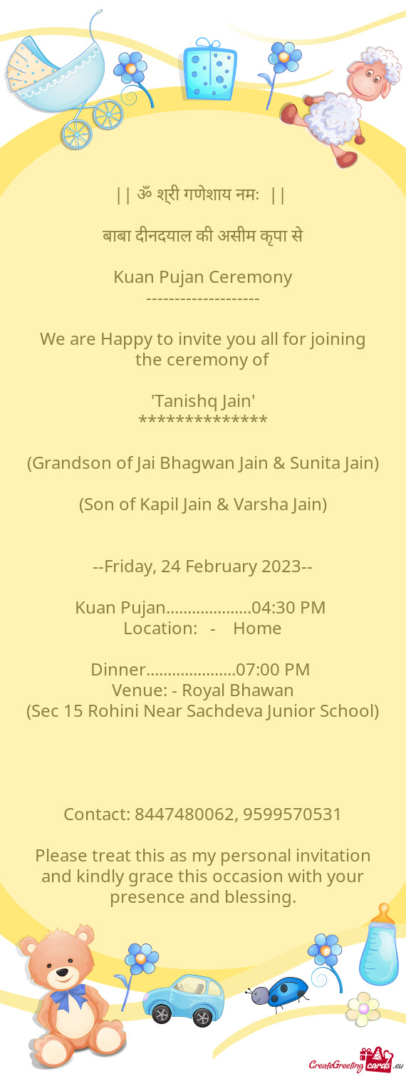 We are Happy to invite you all for joining the ceremony of