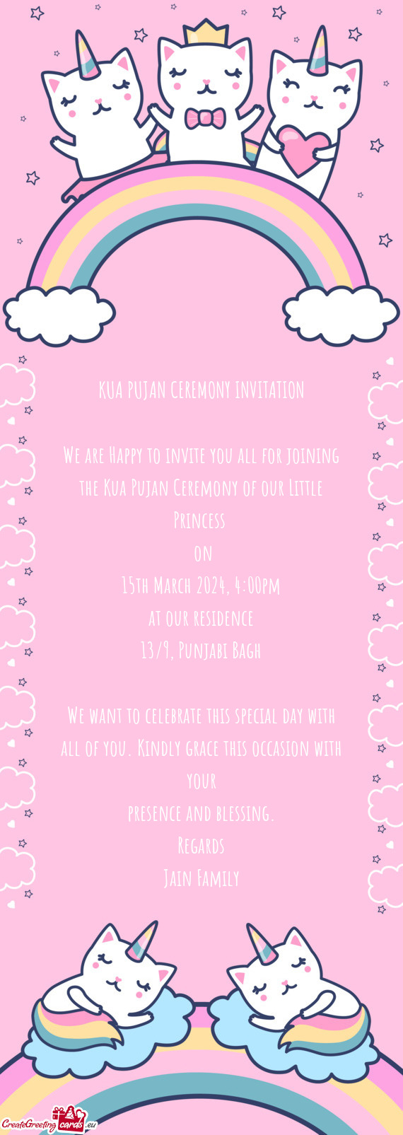 We are Happy to invite you all for joining the Kua Pujan Ceremony of our Little Princess