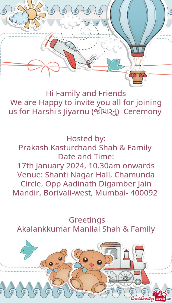 We are Happy to invite you all for joining us for Harshi