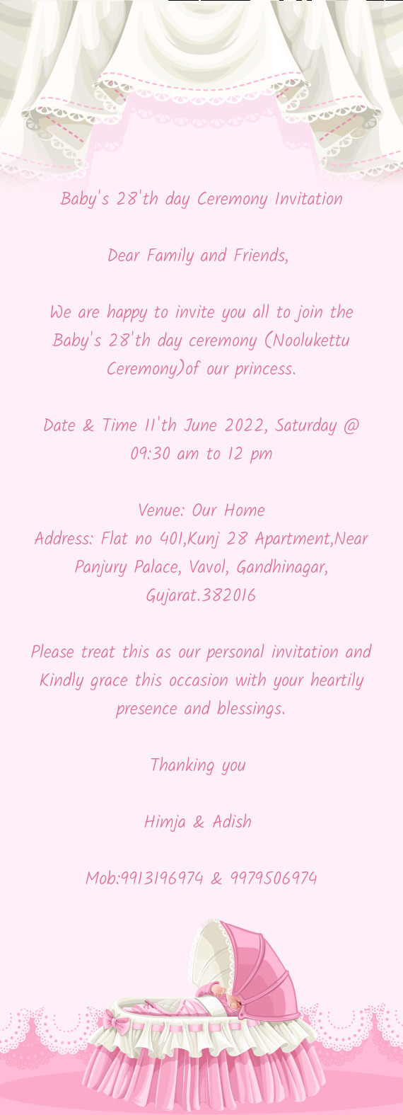 We are happy to invite you all to join the Baby