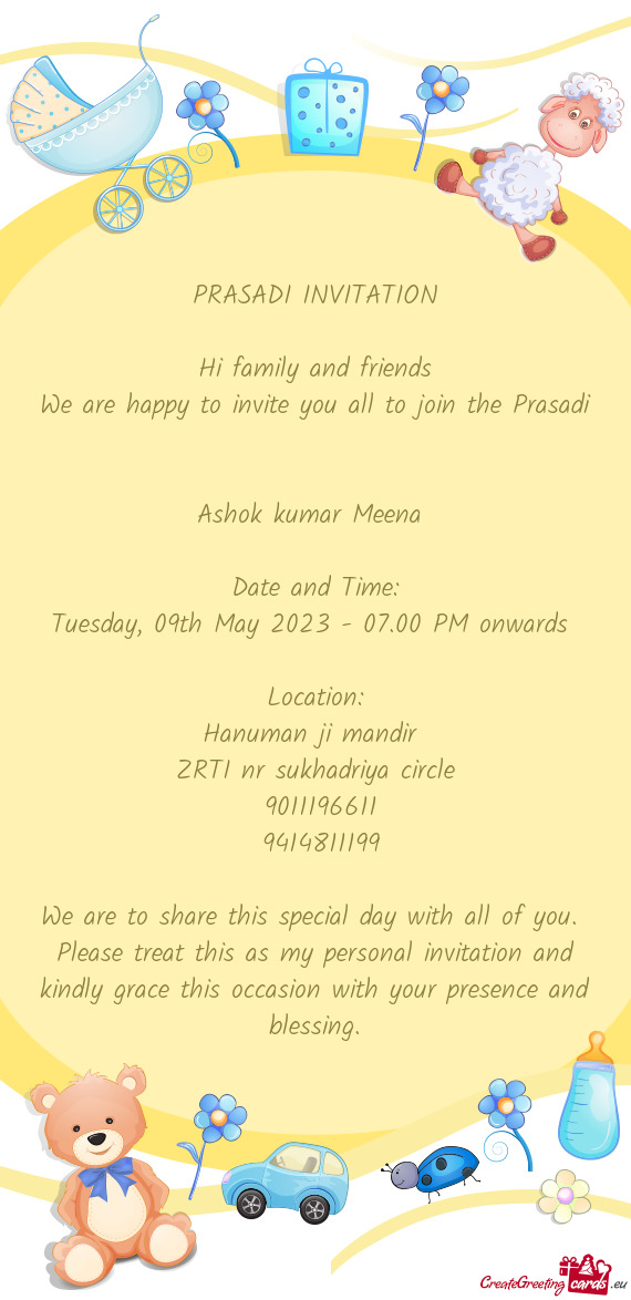 We are happy to invite you all to join the Prasadi